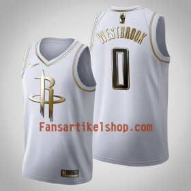 NBA Houston Rockets Trikot Russell Westbrook 0 Nike 2019-2020 Weiß Golden Edition Swingman - Herren